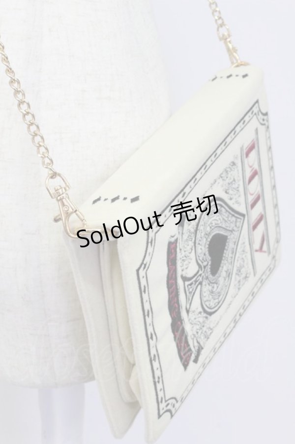 画像4: Fi.n.t / トランプチェーンバッグ  アイボリー×クロ T-26-02-25-016-CA-BG-OW-ZT (4)