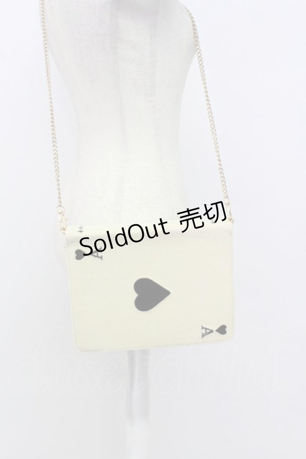 画像5: Fi.n.t / トランプチェーンバッグ  アイボリー×クロ T-26-02-25-016-CA-BG-OW-ZT (5)