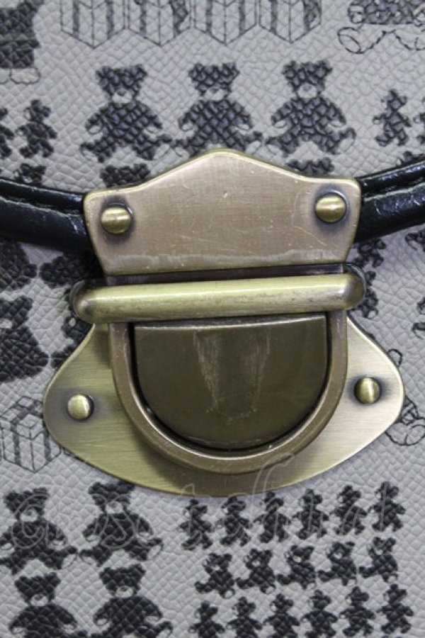 画像6: F i.n.t / テディベアチェック柄パイピングバッグ  ブラック T-26-02-25-020-CA-BG-OW-ZT (6)