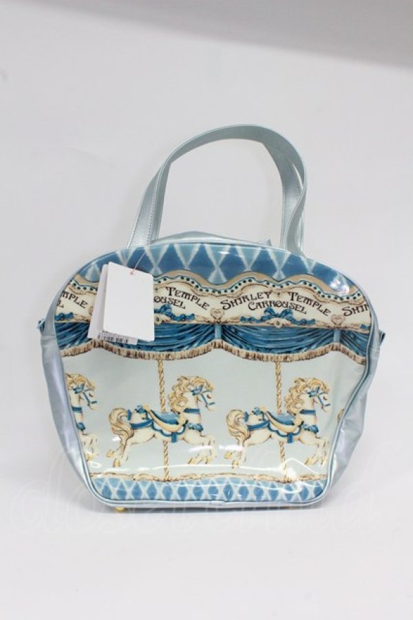 画像3: Shirley Temple / カルーセルハンドバッグ  サックス T-26-02-25-021-ET-BG-SA-ZT (3)