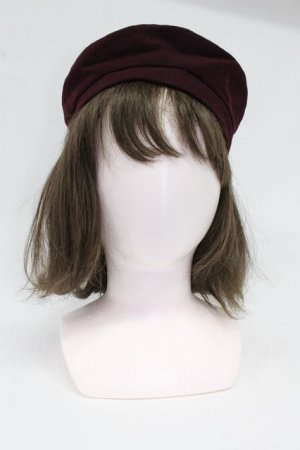 画像: F i.n.t / パイピングリボンベレー帽  ワイン T-26-02-25-027-CA-AC-OW-ZT
