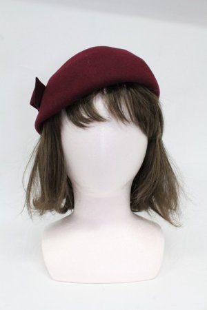 画像: an another angelus / リボンデザインクラシカルベレー  ワイン T-26-02-25-028-CA-AC-OW-ZT