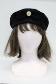 画像1: m petit by misako / AMモチーフリボンベレー帽 57.5cm クロ T-26-02-25-029-0-AC-OW-ZT (1)