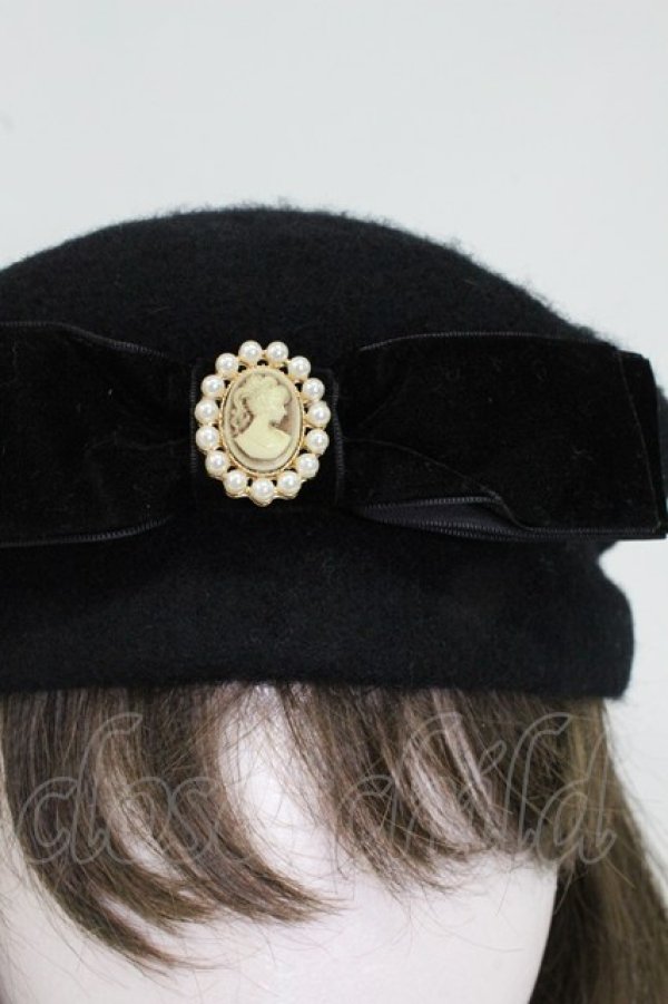 画像5: m petit by misako / AMモチーフリボンベレー帽 57.5cm クロ T-26-02-25-029-0-AC-OW-ZT (5)