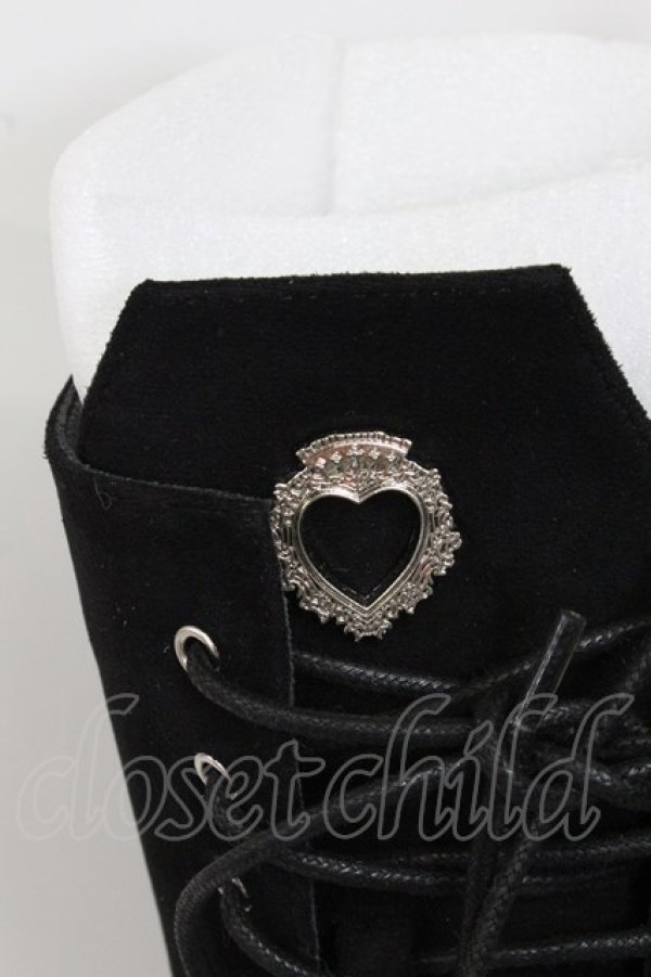 画像3: DimMoire / HeartCore編み上げブーツ M ブラック スウェード T-26-02-25-033-0-SH-IG-ZT (3)