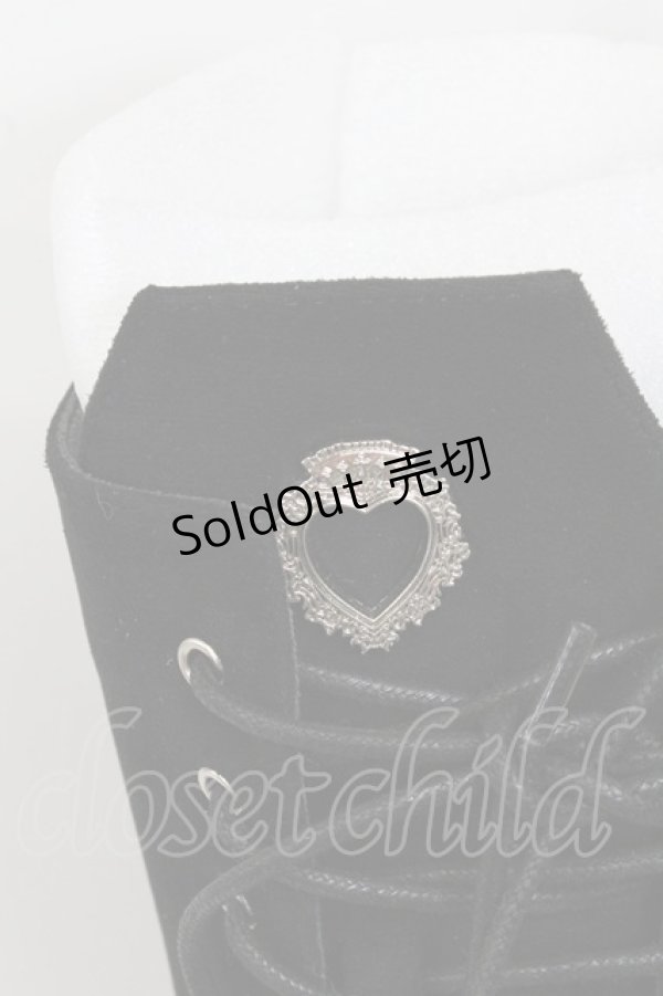 画像3: DimMoire / HeartCore編み上げブーツ M ブラック スウェード T-26-02-25-033-0-SH-IG-ZTK039 (3)