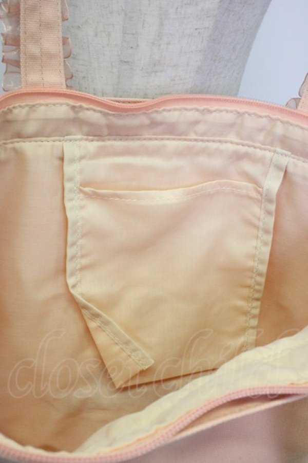 画像6: Fi.n.t / ノベルティフリルハンドルトートバッグ  サーモンピンク T-26-02-25-004-CA-BG-IG-ZT (6)