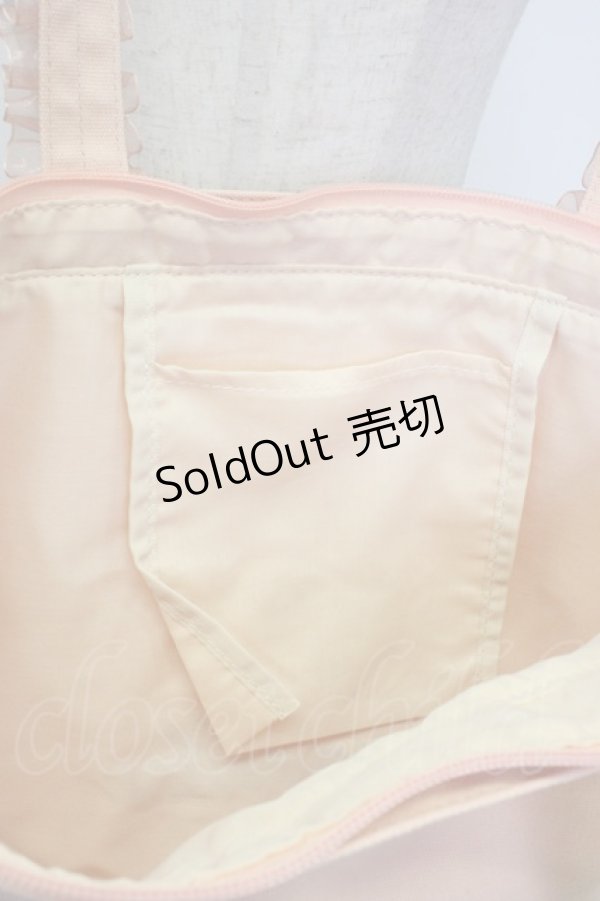 画像6: Fi.n.t / ノベルティフリルハンドルトートバッグ  サーモンピンク T-26-02-25-004-CA-BG-IG-ZTK038 (6)