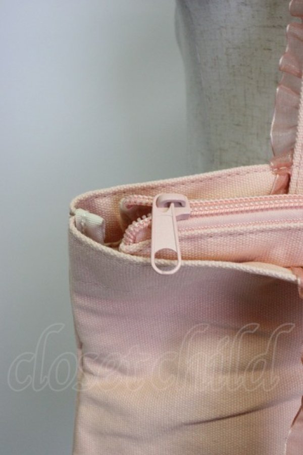 画像4: Fi.n.t / ノベルティフリルハンドルトートバッグ  ピンク T-26-02-25-005-CA-BG-OW-ZT (4)