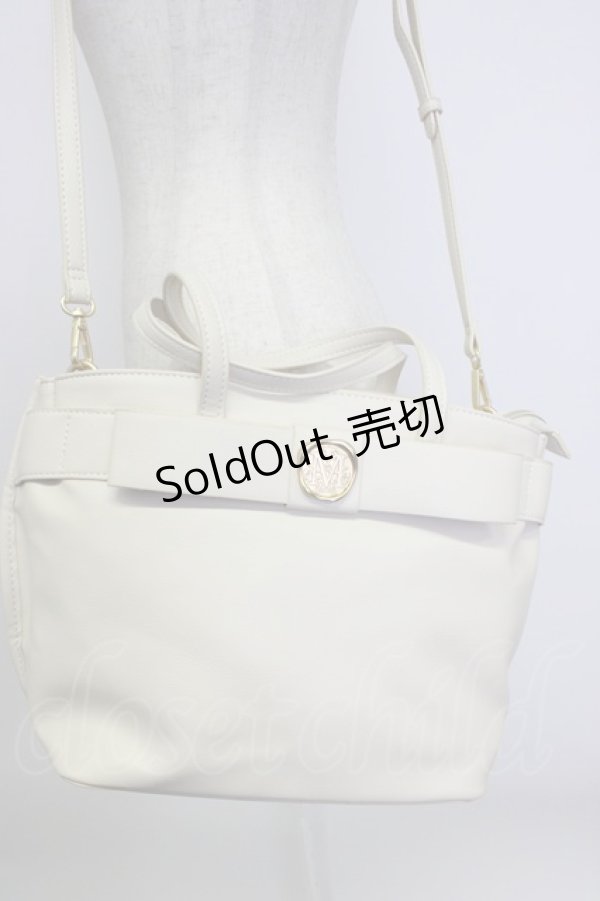 画像2: m petit by misako / AMリボン2wayバッグ  アイボリー T-26-02-25-006-LO-BG-SA-ZT (2)