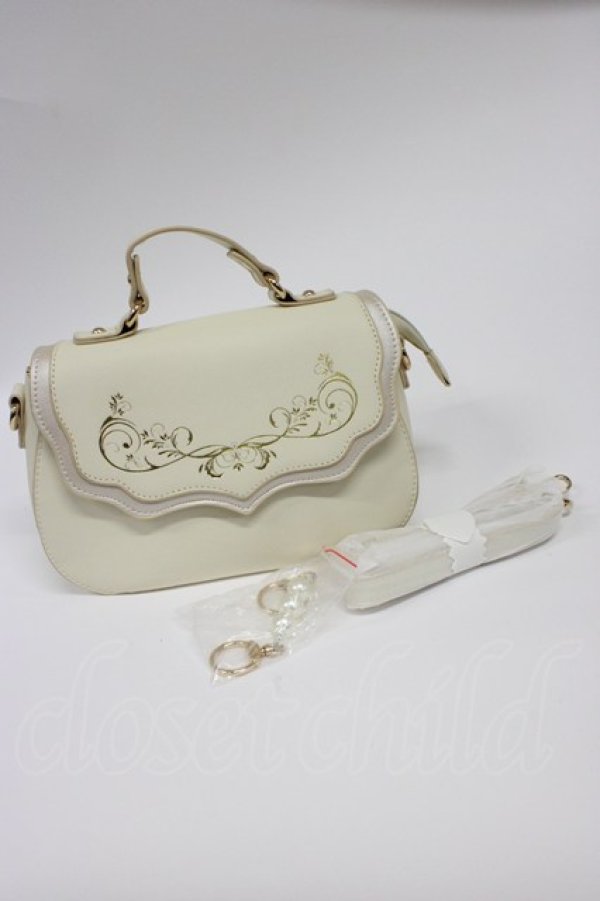 画像9: Elegant Simple Bronzing / Printed Envelopeバッグ  アイボリー T-26-02-25-010-PU-BG-SA-ZT (9)