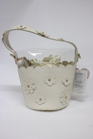 画像: Hudson Honey / TT*makiフラワーバケツバッグ  濃白 T-26-02-25-011-PU-BG-SA-ZT