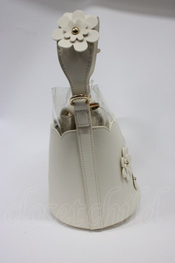 画像4: Hudson Honey / TT*makiフラワーバケツバッグ  濃白 T-26-02-25-011-PU-BG-SA-ZT (4)