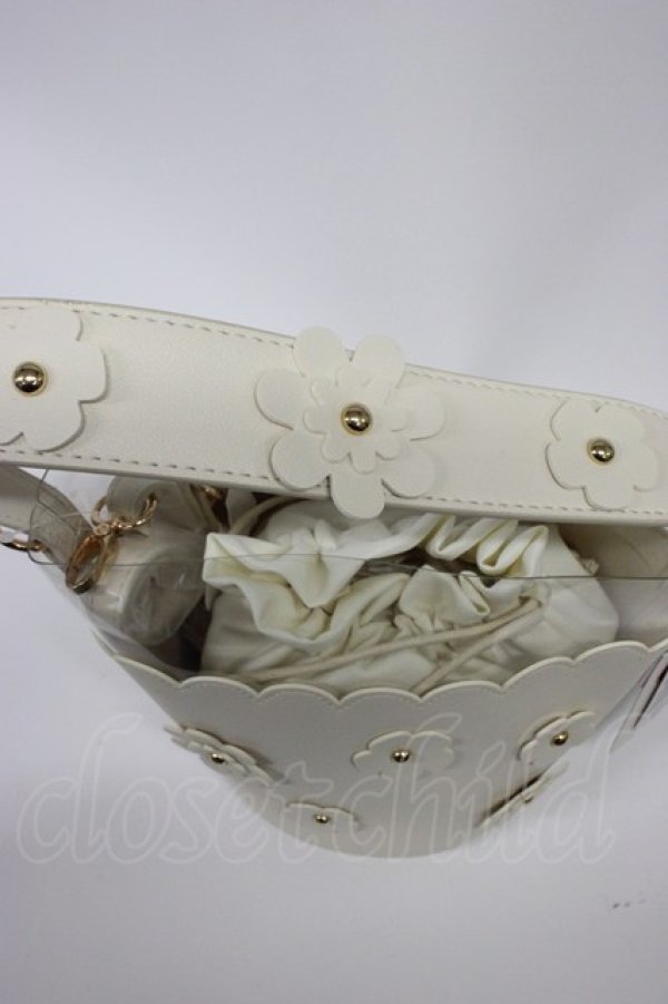 画像5: Hudson Honey / TT*makiフラワーバケツバッグ  濃白 T-26-02-25-011-PU-BG-SA-ZT (5)