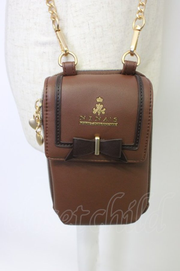 画像3: m petit by misako / NINA′Sスマホショルダーバッグ  ブラウン T-26-02-25-014-LO-BG-OW-ZT (3)