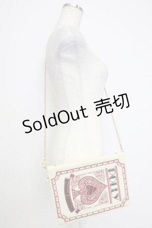 画像: Fi.n.t / トランプチェーンバッグ  アイボリー×アカ T-26-02-25-015-CA-BG-OW-ZT618