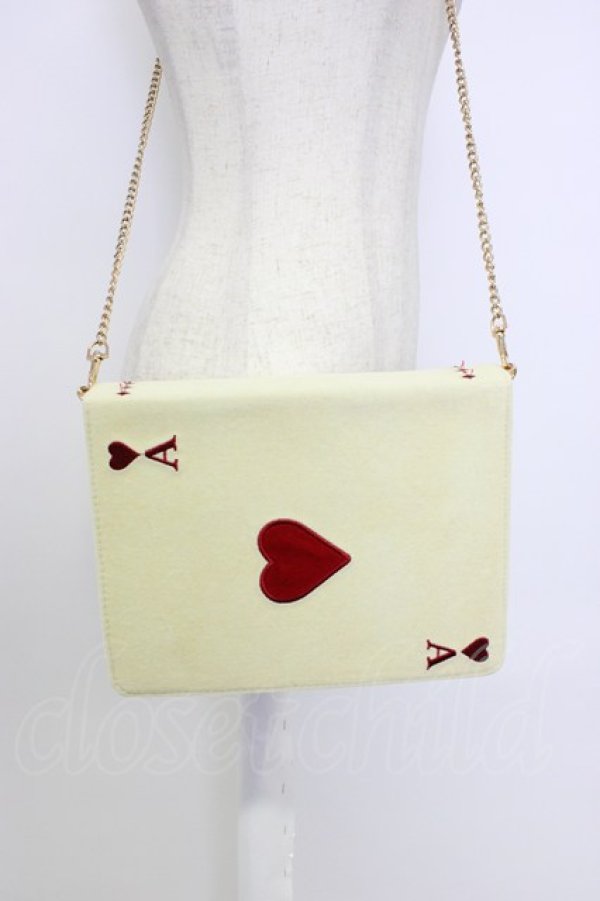 画像5: Fi.n.t / トランプチェーンバッグ  アイボリー×アカ T-26-02-25-015-CA-BG-OW-ZT (5)