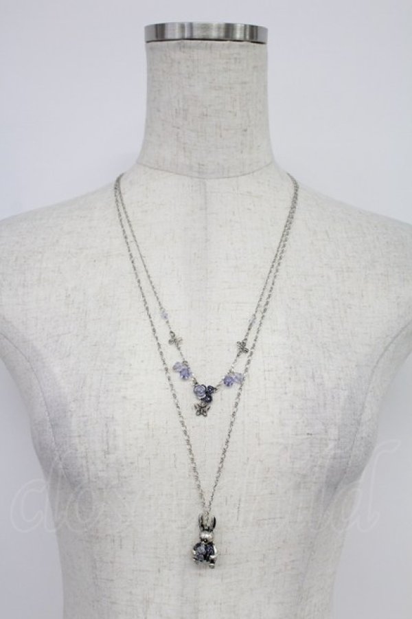 画像2: axes femme / フラワーウサギネックレス  シルバー T-26-02-26-026-AX-AC-SA-ZT (2)