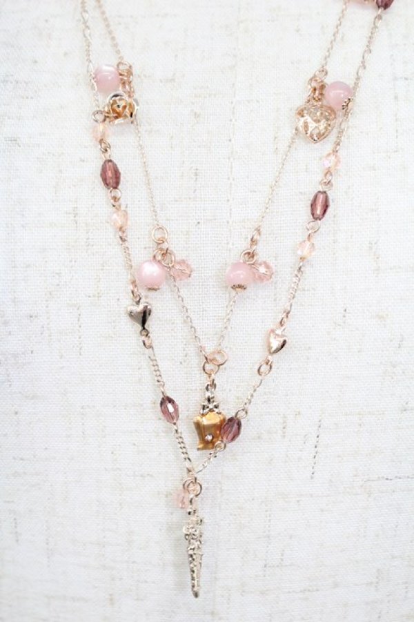 画像1: axes femme / フェミニン2連ネックレス  アワピンク T-26-02-26-029-AX-AC-SA-ZT (1)