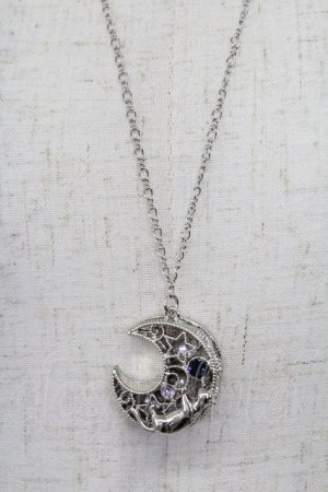 画像: axes femme / ムーンＸアニマルネックレス  シルバー T-26-02-26-032-AX-AC-SA-ZT635-F001