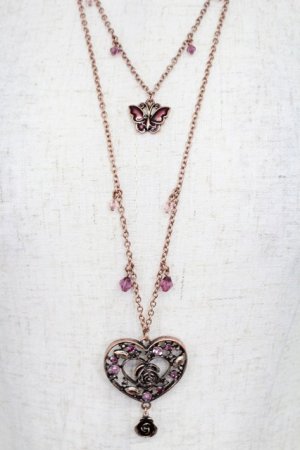 画像: axes femme / アンティークハートネックレス  ブロンズ T-26-02-26-033-AX-AC-SA-ZT635-F001