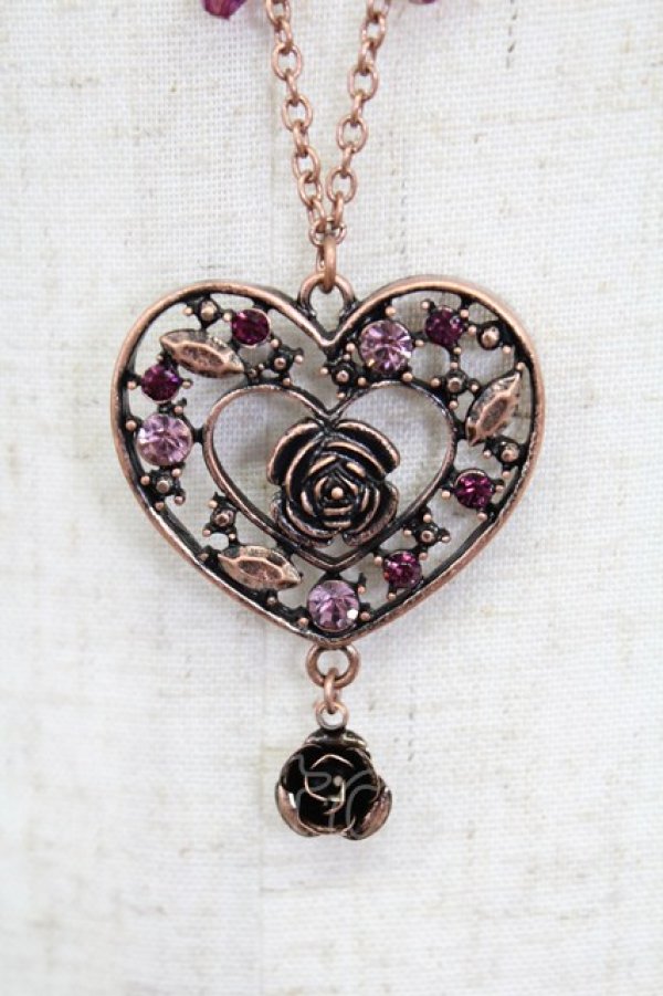 画像3: axes femme / アンティークハートネックレス  ブロンズ T-26-02-26-033-AX-AC-SA-ZT (3)