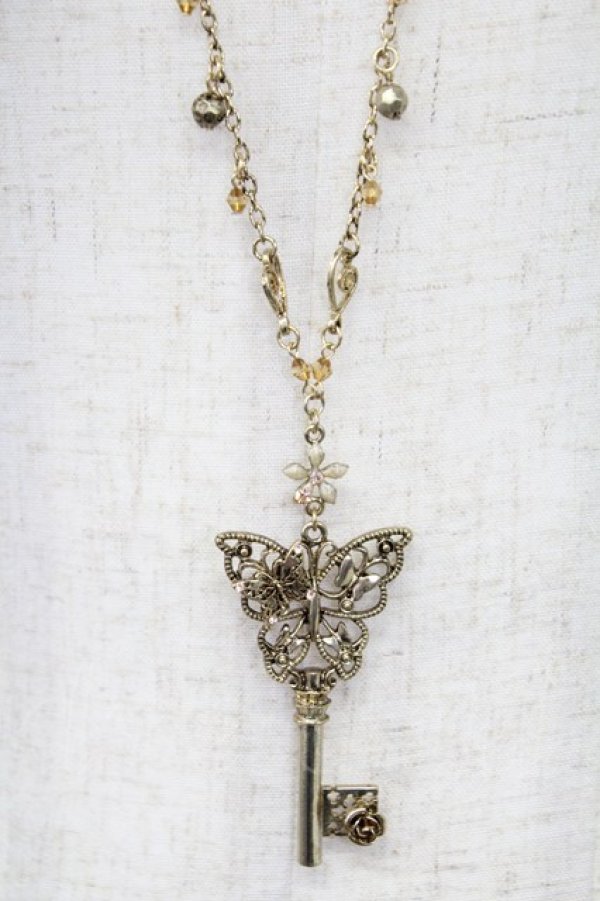 画像1: axes femme / ガーデン鍵ネックレス  ゴールド T-26-02-26-034-AX-AC-SA-ZT (1)