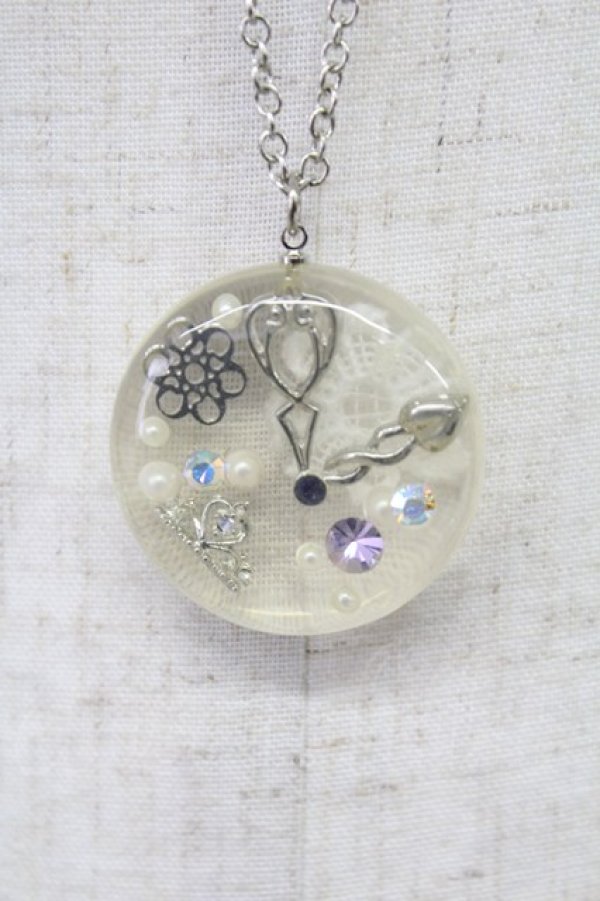 画像2: axes femme / クリア丸型ネックレス  クリアＸシルバー T-26-02-26-035-AX-AC-SA-ZT (2)