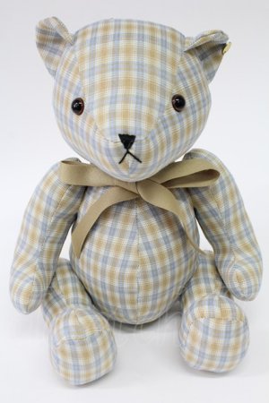 画像: F i.n.t / テディベア  ブルー×ベージュ T-26-02-26-004-CA-ZA-SA-ZT635