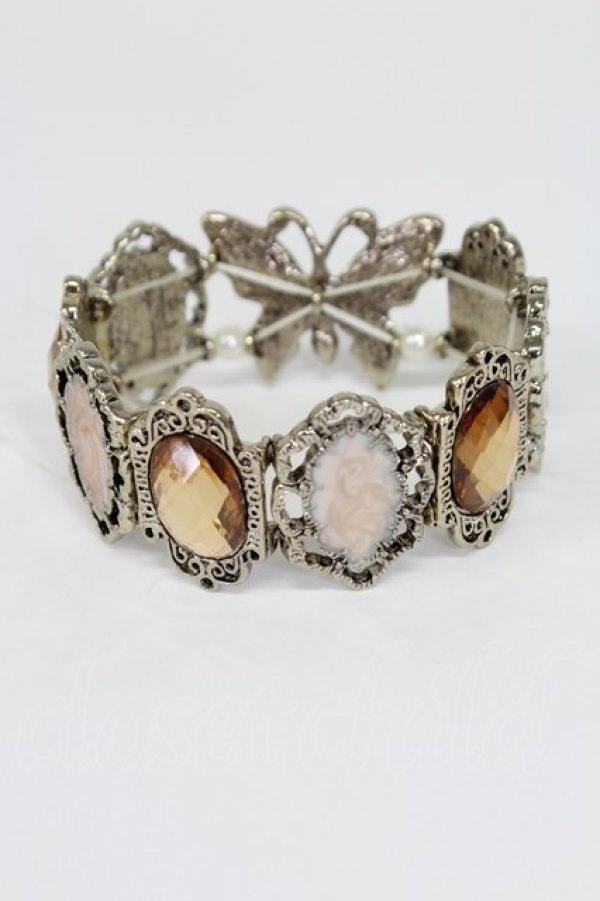 画像2: axes femme / 蝶々Ｘビジューブレスレット  ゴールド T-26-02-26-039-AX-AC-SA-ZT (2)