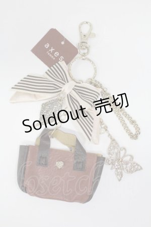 画像: axes femme / リボン付バッグチャーム  ゴールド T-26-02-26-041-AX-ZA-SA-ZT