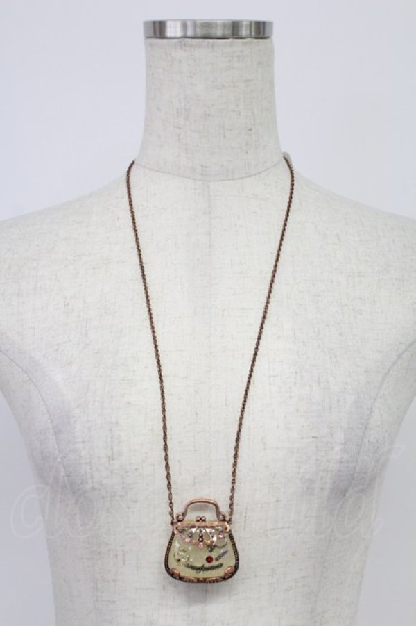 画像3: axes femme / バッグ型モチーフネックレス  ブラウン T-26-02-26-045-AX-AC-SA-ZT (3)