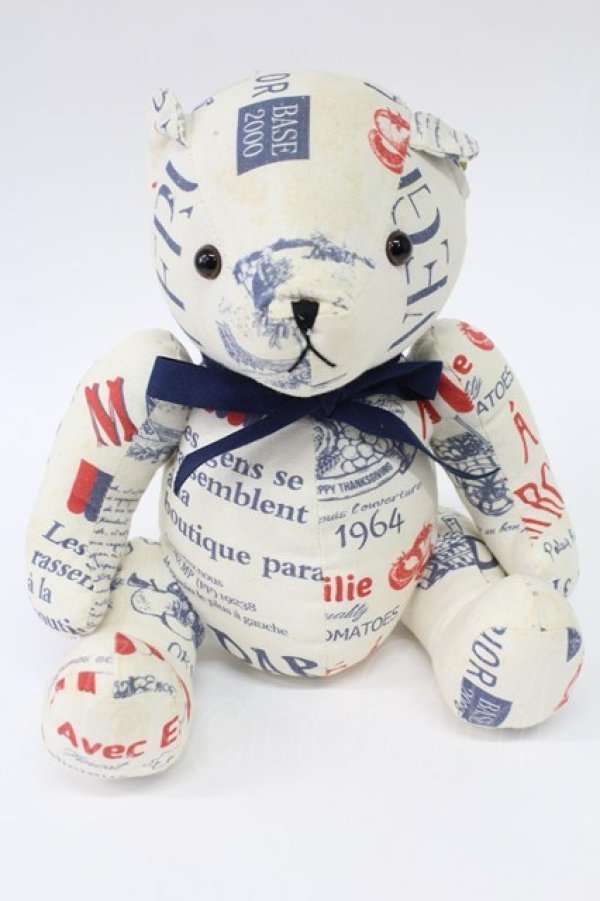 画像1: F i.n.t / テディベア  ブルー×レッド T-26-02-26-002-CA-ZA-SA-ZT (1)