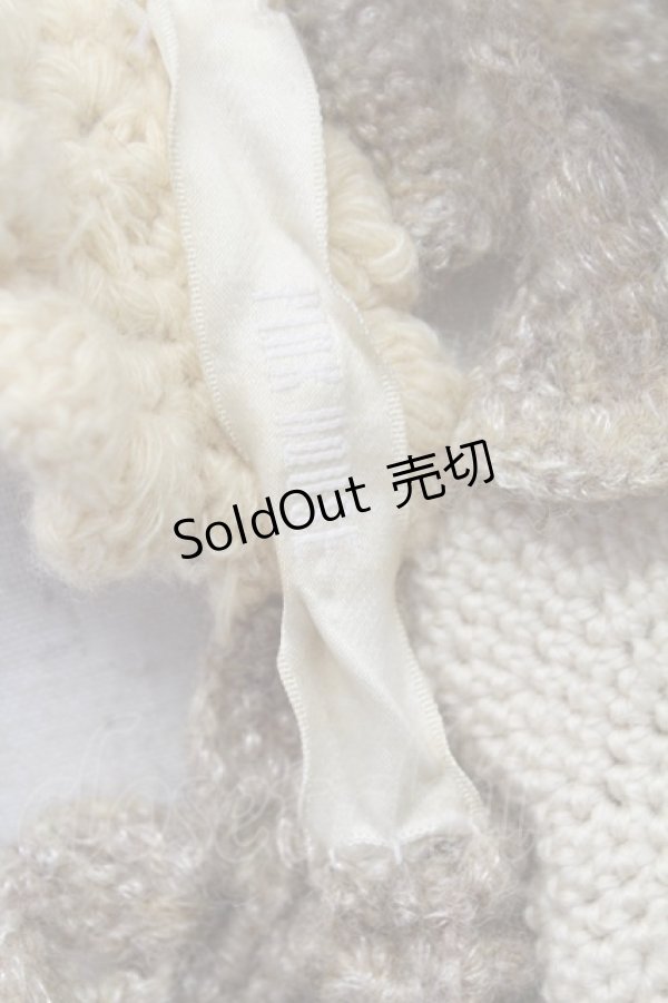 画像4: PINK HOUSE / グラデーションフラワーモチーフモヘアストール  ベージュ系 T-26-02-26-021-LO-ZA-OW-ZT (4)