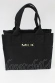 画像1: MILK / ロゴ入りBOXトート  黒Ｘ白 T-26-02-26-022-ML-BG-SA-ZT (1)