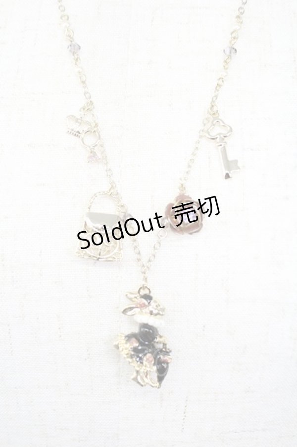 画像1: axes femme / ロマンスラビットネックレス  クロ T-26-02-26-023-AX-AC-SA-ZT445-F008 (1)