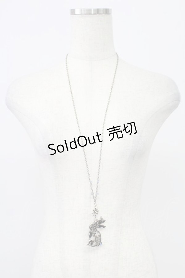 画像2: axes femme / お花透かしウサギネックレス  シルバー T-26-02-26-024-AX-AC-SA-ZT635-F001 (2)