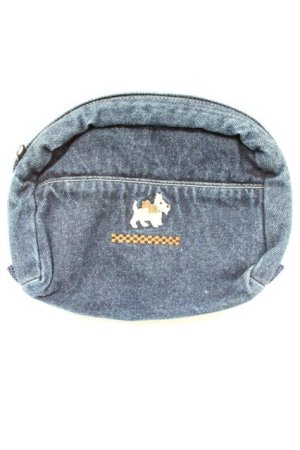 画像: PINK HOUSE / テリア刺繍デニムポーチ  青デニム T-26-02-27-026-LO-ZA-SA-ZT