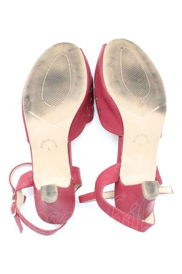 画像4: an another angelus / アイアンフレームカットワークサンダル L ボルドー T-26-02-27-027-CA-SH-SA-ZT (4)