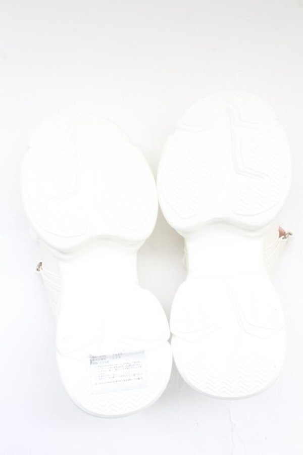 画像4: YOSUKE / メリージェーンフリルレースベルクロボリューミーヒールアップスニーカー 38(24CM相当) 白 T-26-02-27-029-PU-SH-SA-ZT (4)