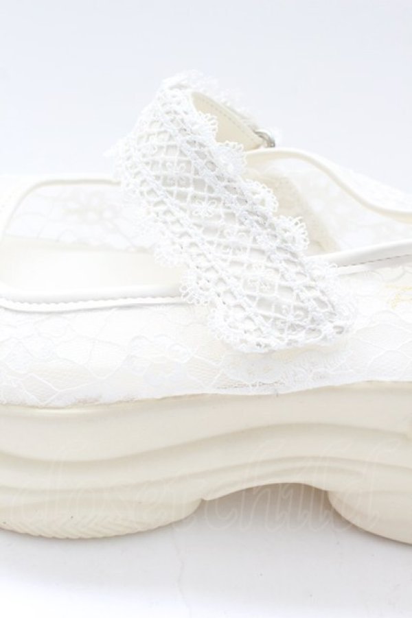 画像6: Fi.n.t / レース使いスニーカーサンダル 約24.5CM(内側採寸) 白 T-26-02-27-030-CA-SH-SA-ZT (6)