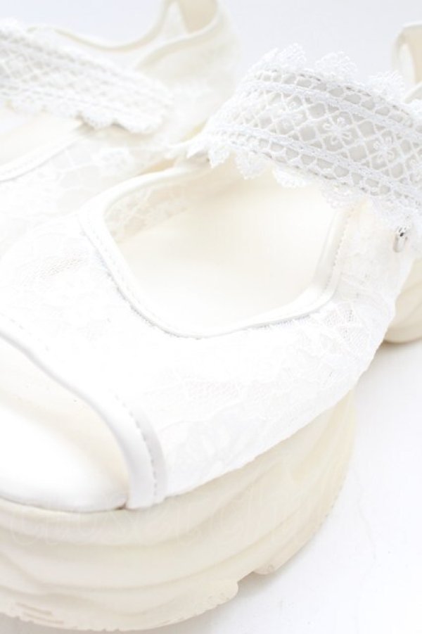 画像7: Fi.n.t / レース使いスニーカーサンダル 約24.5CM(内側採寸) 白 T-26-02-27-030-CA-SH-SA-ZT (7)