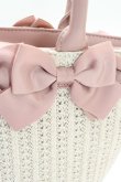 画像3: m petit by misako / AMリボンツキカゴトート  ピンクＸアイボリー T-26-02-27-001-0-BG-SA-ZT (3)