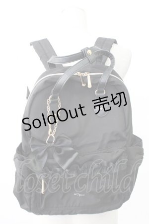 画像: m petit by misako / フリルリュック  黒 T-26-02-27-006-LO-BG-SA-ZT