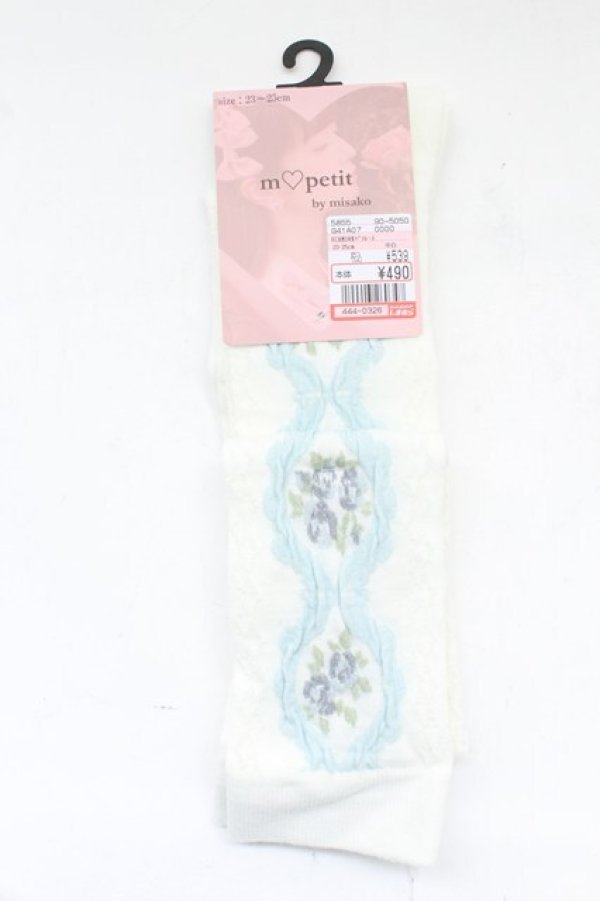 画像1: m petit by misako / ECAMOVKバラレースソックス   T-26-02-27-007-LO-ZA-SA-ZT (1)