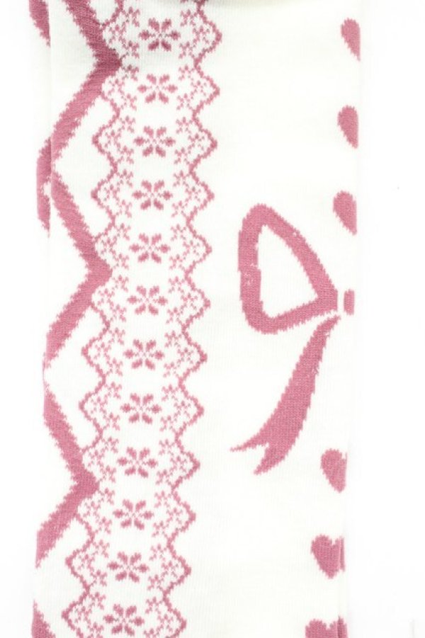 画像3: axes femme kawaii / レースアップ柄オーバーニー  ピンク T-26-02-27-008-AX-ZA-SA-ZT (3)