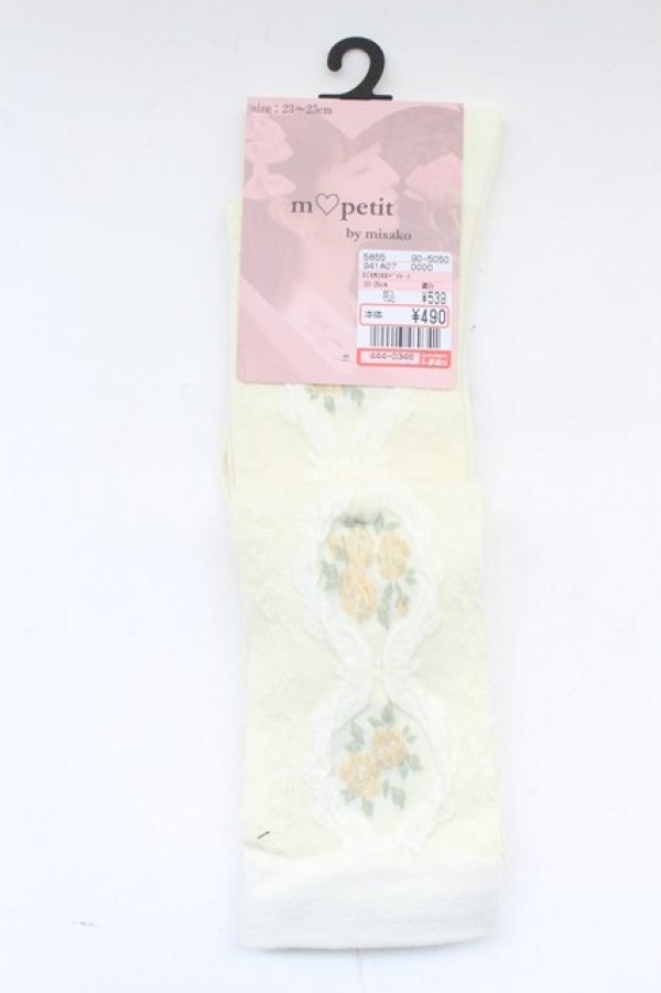 画像1: m petit by misako / ECAMOVKバラレースソックス   T-26-02-27-009-LO-ZA-SA-ZT (1)
