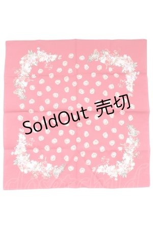 画像: PINK HOUSE / フラワープリントスカーフ  赤 T-26-02-27-015-LO-ZA-SA-ZT