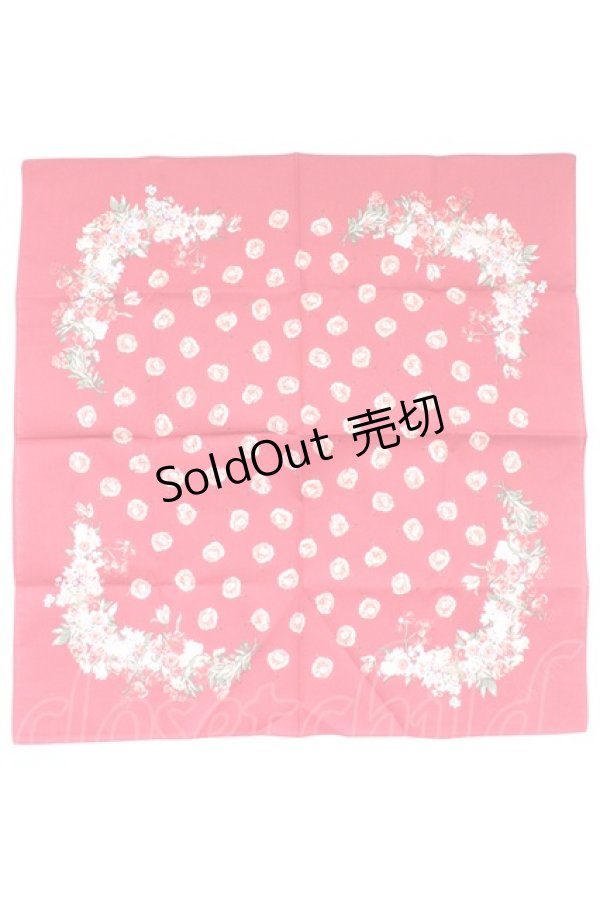 画像1: PINK HOUSE / フラワープリントスカーフ  赤 T-26-02-27-015-LO-ZA-SA-ZT (1)