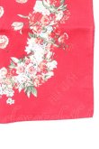 画像2: PINK HOUSE / フラワープリントスカーフ  赤 T-26-02-27-015-LO-ZA-SA-ZT (2)